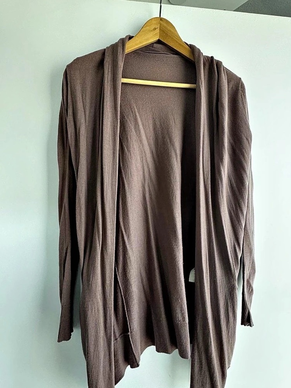 Aritzia Draped Wool Sweater in Brown